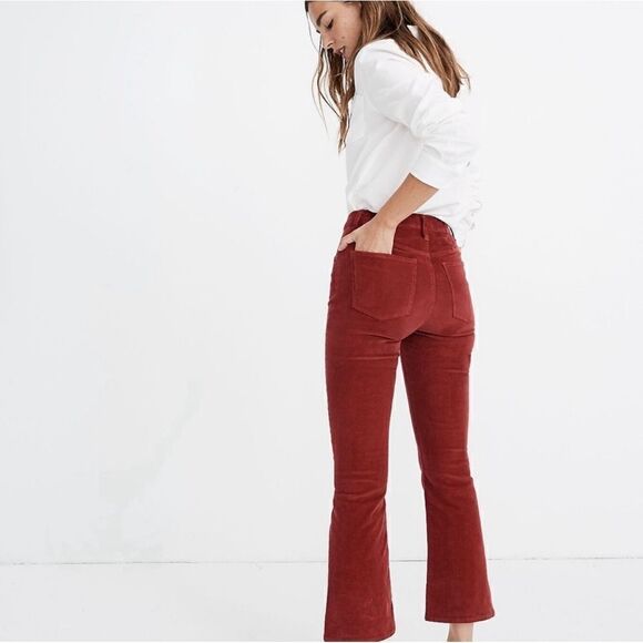 Madewell Cali Demi boot corduroy pants red - Picture 2 of 6